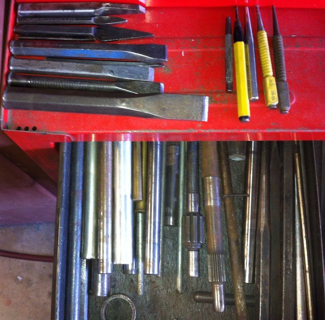 Chisels and center punches