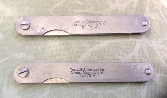 Starrett feeler pair front