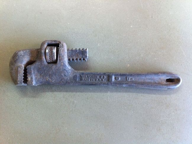 Walworth 1942 6&quot; pipe wrench as found