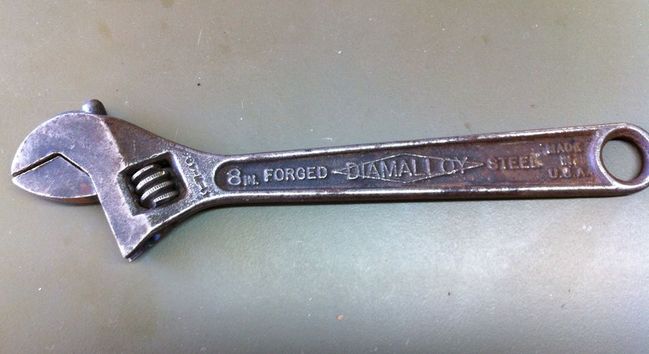 Diamond FSN marked 8&quot; adjustable wrench