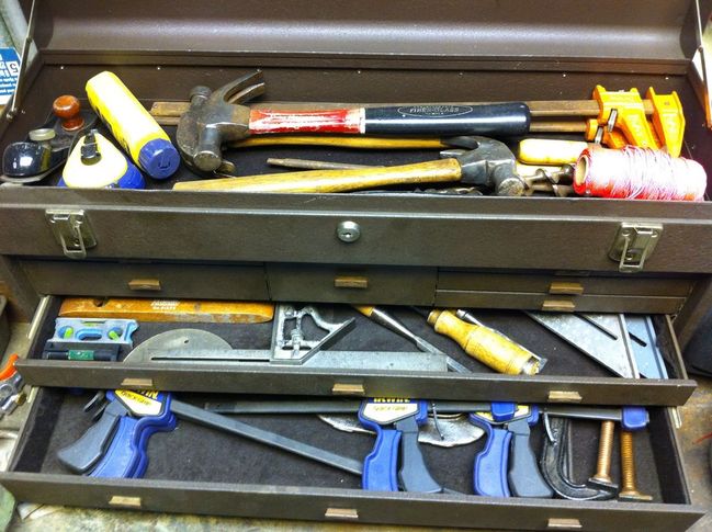 Kennedy box with lower drawers showing