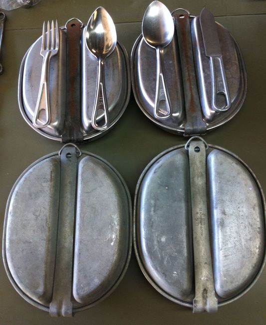 Two 1942s, a 1943 &amp; a 1944 Mess Kit