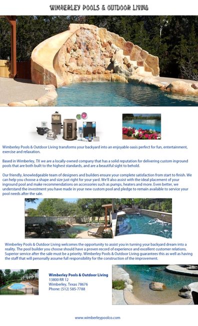 Dripping Springs TX Pool Builder