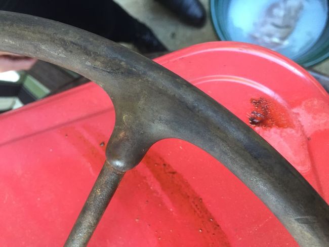 Steering Wheel with Cosmoline &amp; Dirt