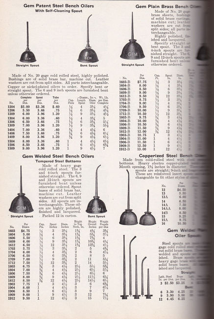 1942 Gem catalog page from Roger M.