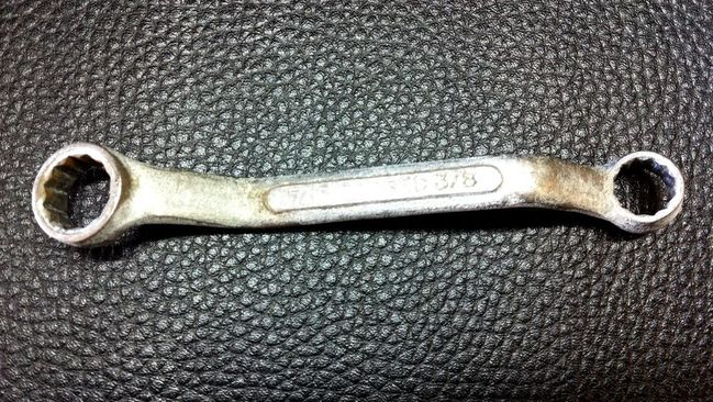 Barcalo Buffalo 3/8&quot; X 7/16&quot; shorty DBE wrench size markings