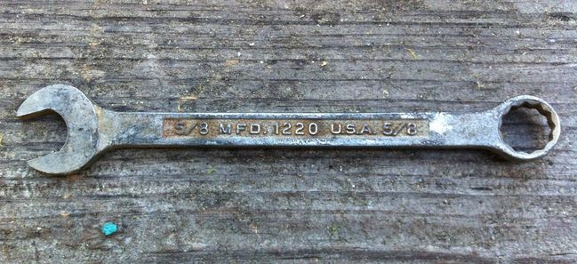 Plomb pebble combo wrench as found