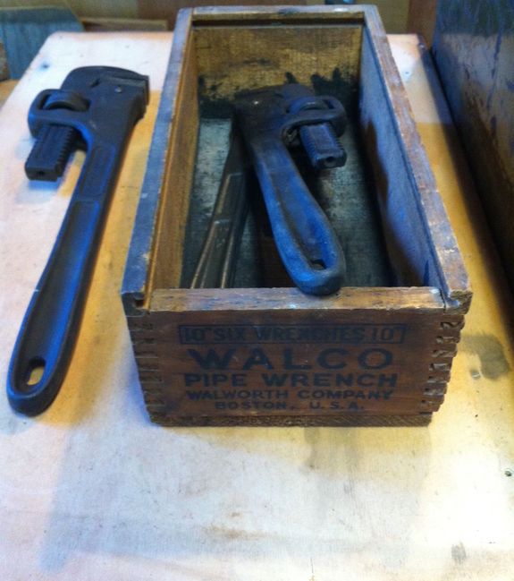 Walco box with Walco pipe wrenches