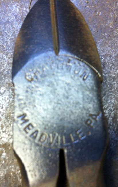 Champion DeArment diagonal pliers only marked Champion