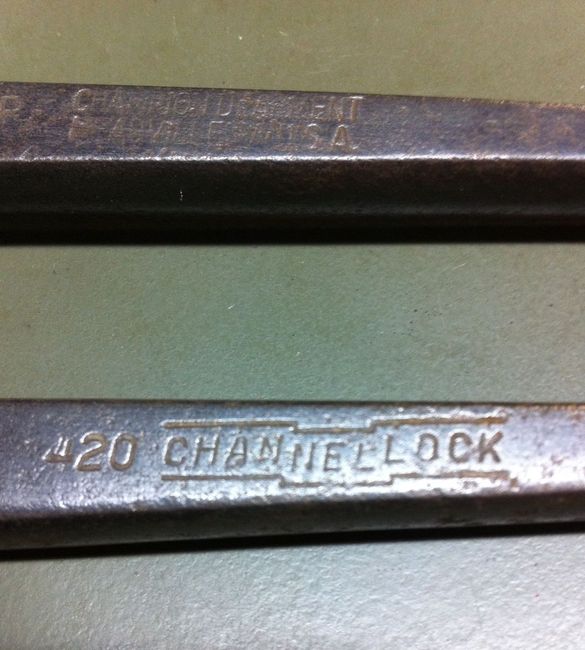 Channellock handle markings