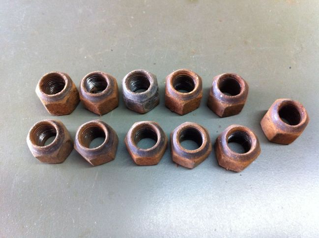 Spare combat wheel nuts