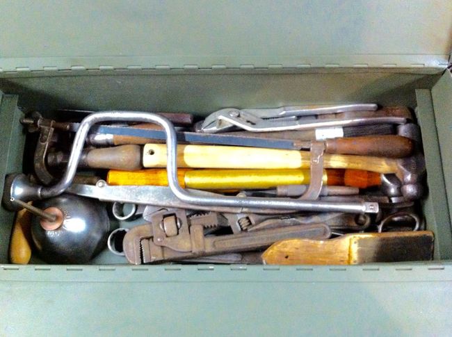 Tools back in the refinished box