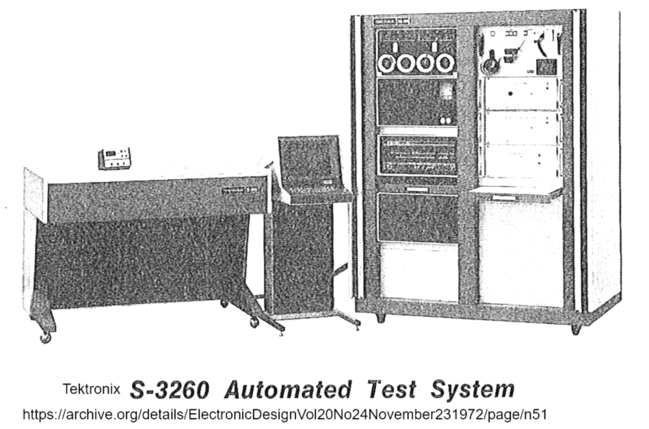 Tektronix S-3260 automated test system 1972