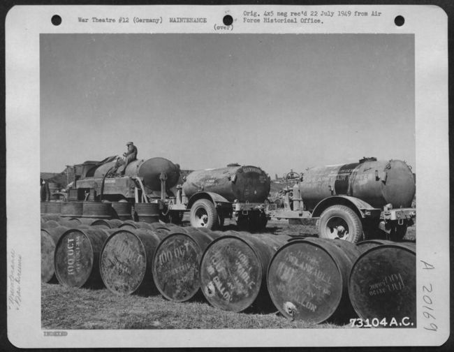 At the fuel dump