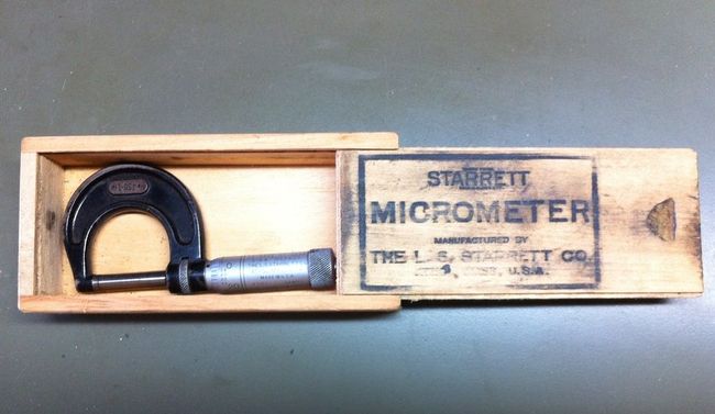Starrett micrometer in the box