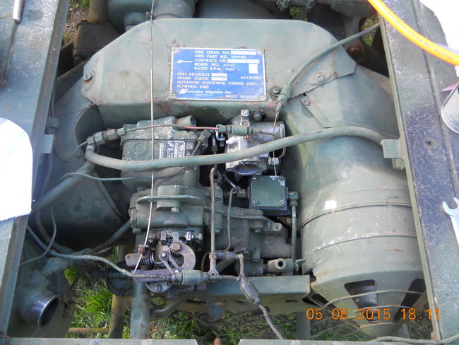 Green Mule engine from rear