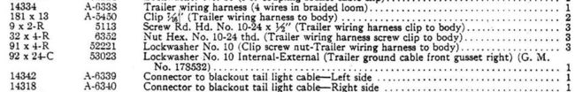 Trailer Wiring Harness Questions on Part Numbers