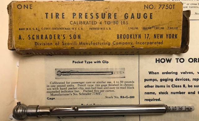 Schrader tire pressure gauge