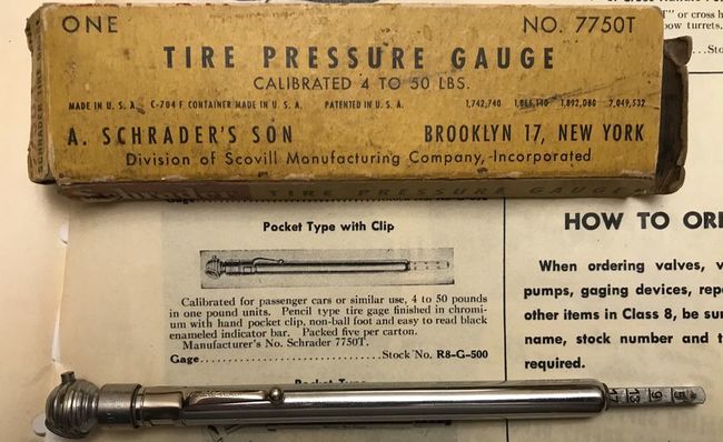 Schrader tire pressure gauge