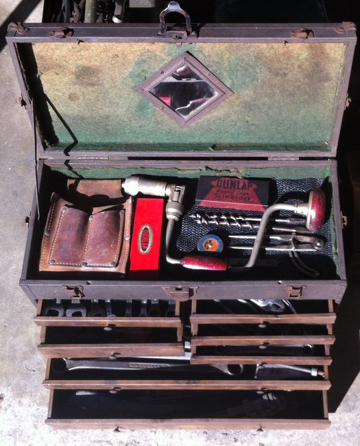 Dunlap Machinists box with leather pouch
