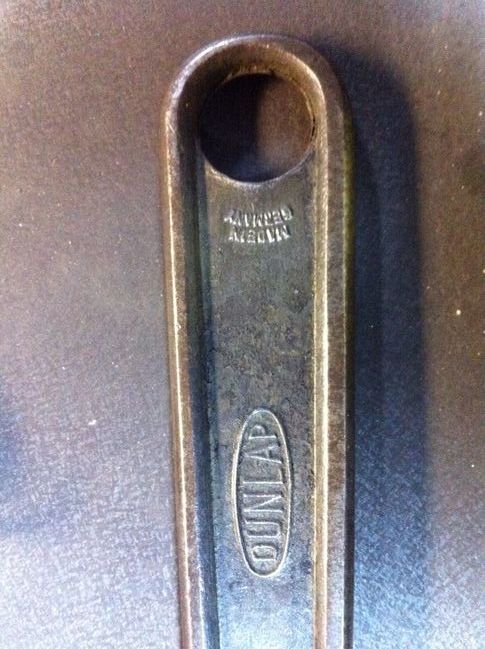 Dunlap German adjustable wrench markings