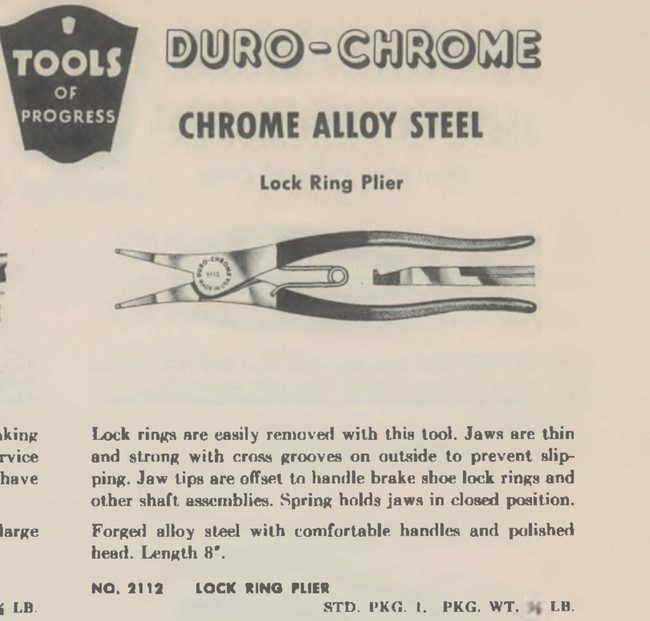 Duro snap ring pliers
