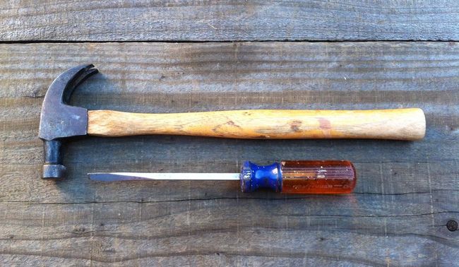 Heller claw hammer and Craftsman driver