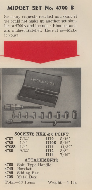 Plomb 1/4&quot; drive set