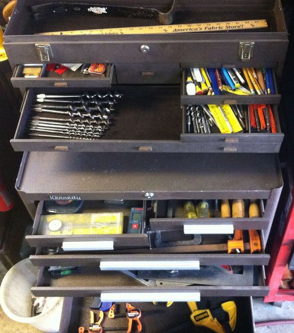 Kennedy top and bottom chests showing tools
