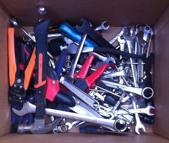 Box of imported tools