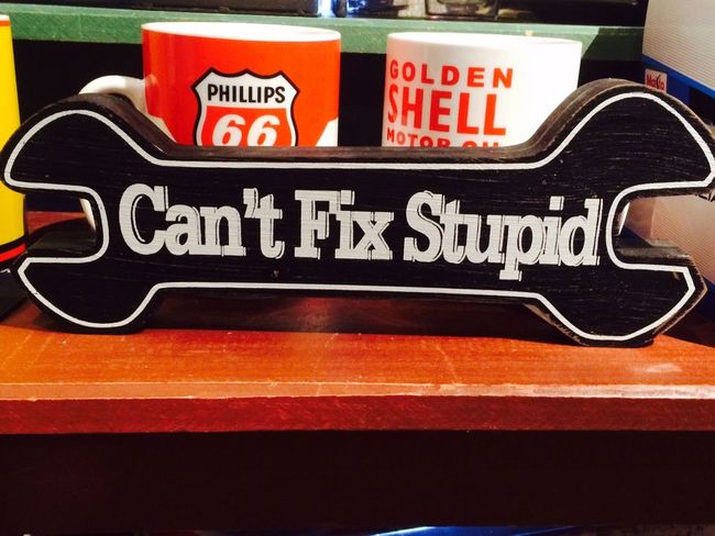 Can't fix stupid