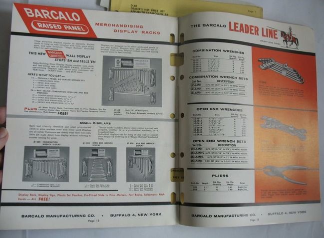 Barcalo 1958 catalog