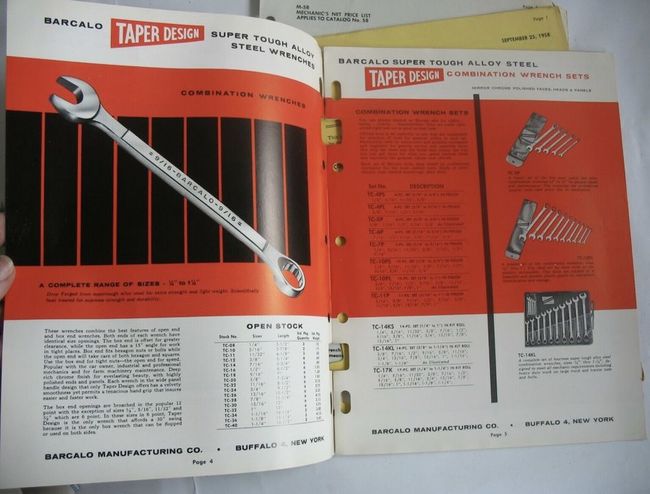 Barcalo 1958 catalog