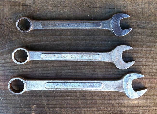BB raised panel vanadium combo wrenches