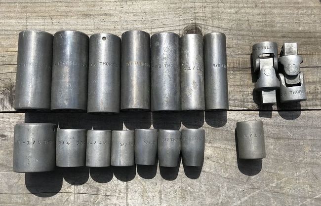 Steel sockets after evaporust dip