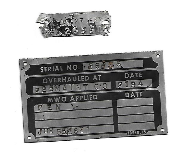 DATA PLATE
