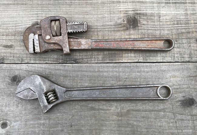 S-K Wayne pipe and S-K adjustable wrench