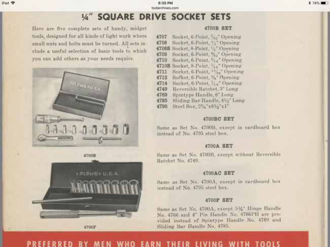 Plomb catalog page
