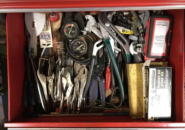 Cabin Craftsman roller filled with tools
