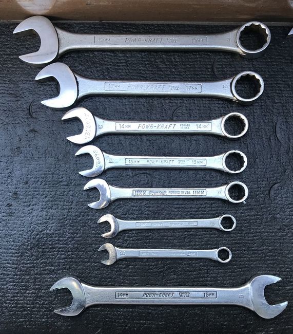 Powr-Kraft metric wrenches