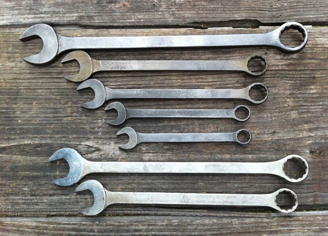 Plomb combo wrenches after cleaning