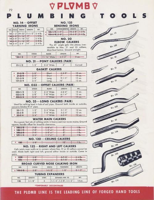 Plomb plumbing tool page