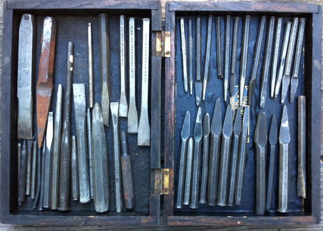 All of the punches and chisels