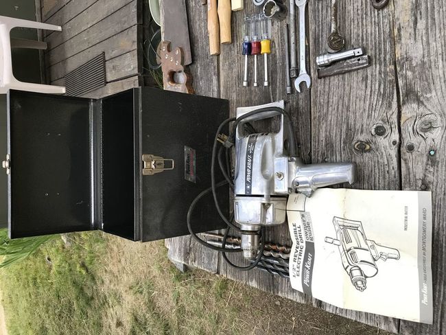 PowrKraft drill with box from Markleeville 9/1/19