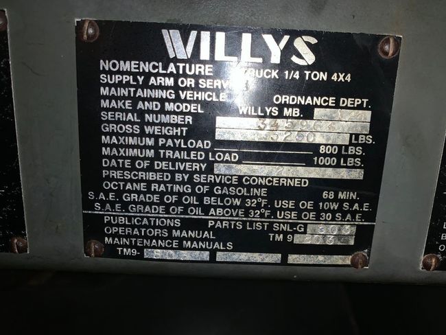 1944 MB 345964 serial numbers