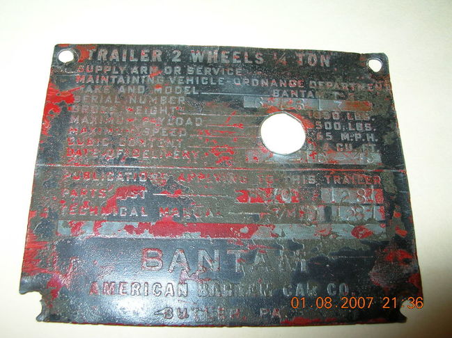 1945 Bantam T3 Trailer
