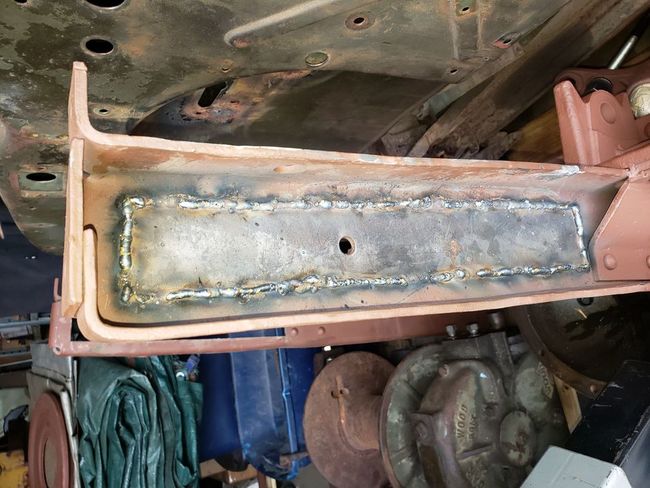 Winch extension web welded back in place