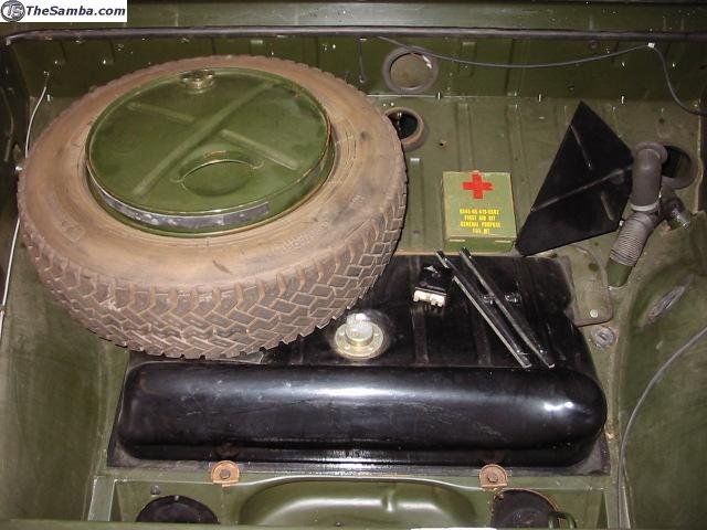 German car spare tyre fuel cans