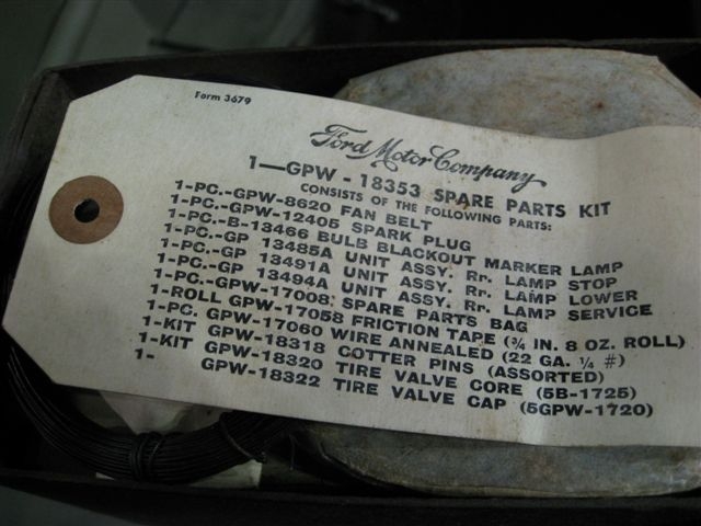 John Bizals NOS Spare Parts-Tool Kit