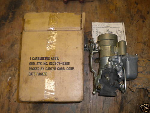 NOS Carter WO Carburetor